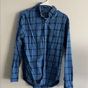 J.Crew Classic Blue Brushed Twill Flannel Shirt